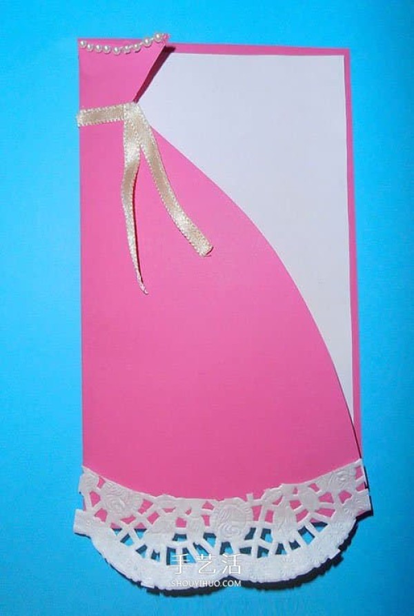 How to make a homemade elegant and beautiful Mothers Day dress greeting card