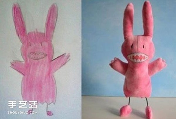 Creative handmade graffiti doll pictures make childrens imagination become reality