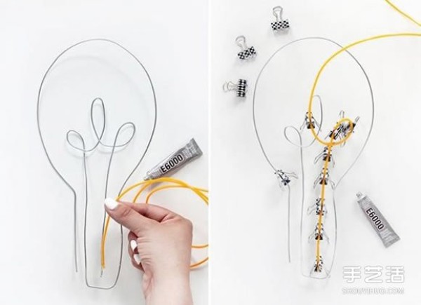 The DIY production of creative light bulb ornaments is very innovative as a gift~