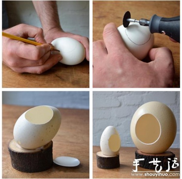 Use eggshells to DIY home accessories