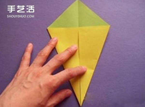 Simple banana folding method illustrated kindergarten banana origami tutorial