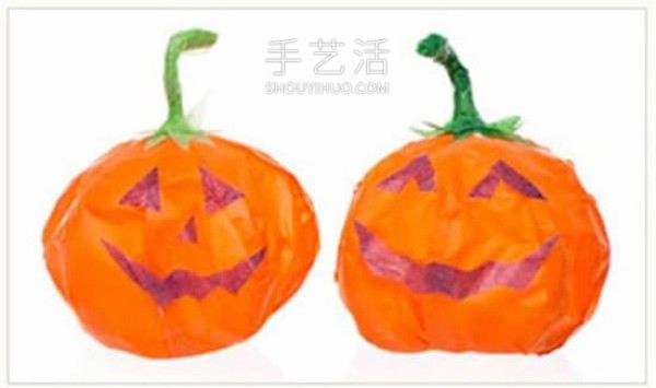 The tutorial on how to make pumpkin lanterns by twisting sticks is super simple