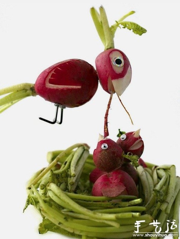 Handmade DIY animals of vegetables and fruits