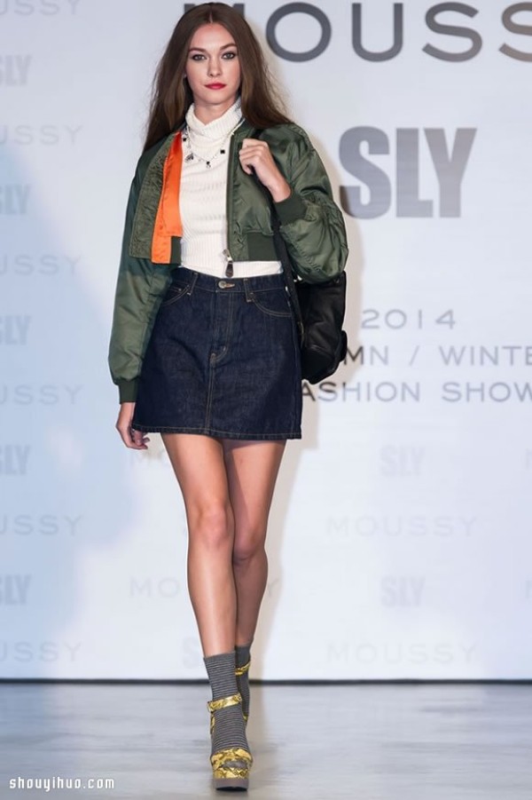 MOUSSY & SLYs autumn and winter womens clothing creates a British retro style