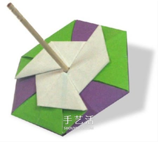 How to fold a paper top, a simple origami top toy tutorial with illustrations