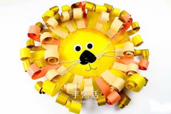 Tutorial on making homemade lions for kindergarten using disposable paper plates