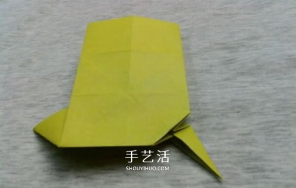 Three-dimensional frog origami step-by-step diagram, complicated methods and pictures of folding a frog