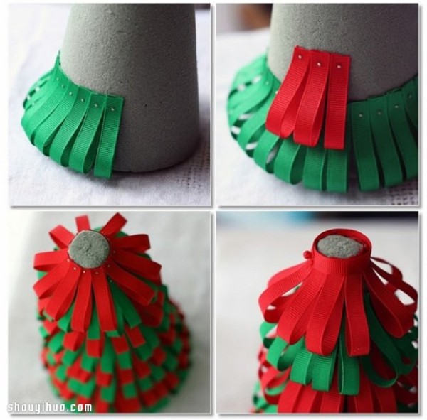 A simple DIY handmade illustrated tutorial for Christmas tree decorative ornaments