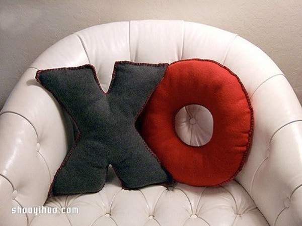 Non-woven letter cushion/cushion DIY hand-made illustrated tutorial