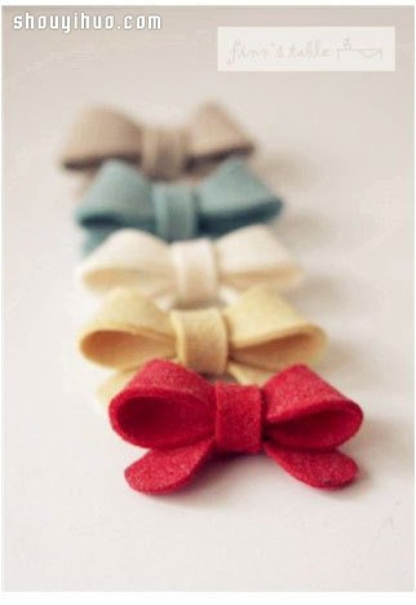 Non-woven bow hair ornaments and headdress handmade DIY illustrated tutorial