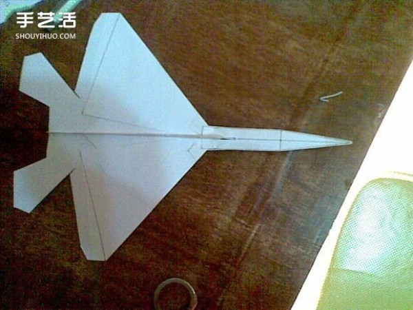 F-22 fighter origami illustration hand-made F22 fighter model tutorial