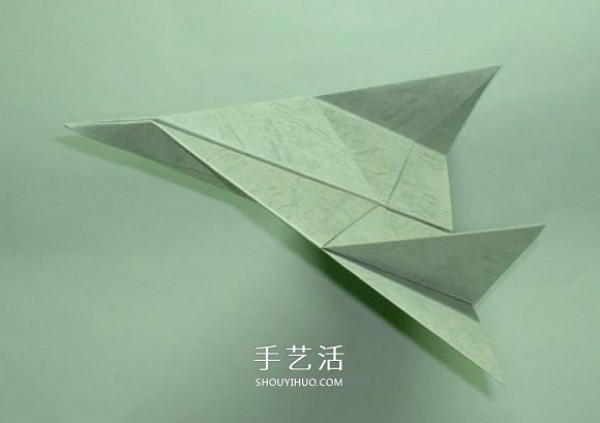 Simple paper airplane origami for children to fold a handsome jet