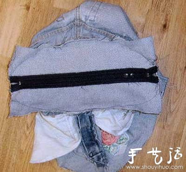 Jeans repurposed DIY denim handbag