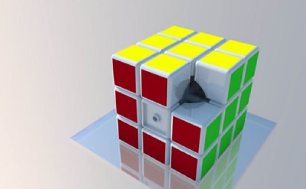 Three-dimensional model of Rubiks cube structure