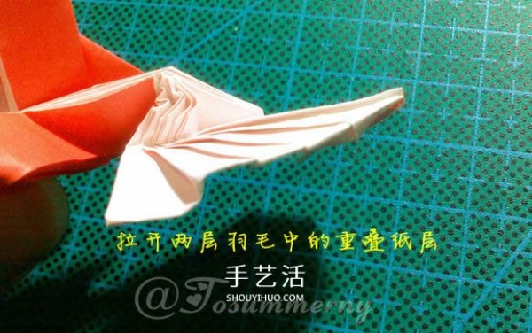 Illustration of how to fold a beautiful origami ring as a small origami gift for lovers