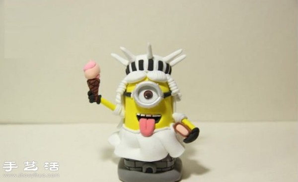 Soft clay handmade DIY spoof of minions