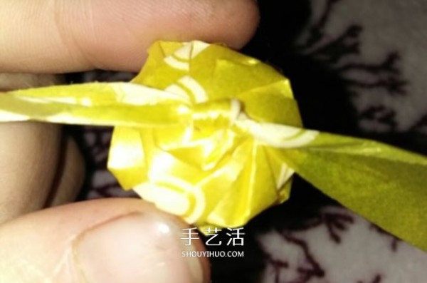 Ribbon Folding Rose Ring Illustration How to Fold Ribbon Rose Ring