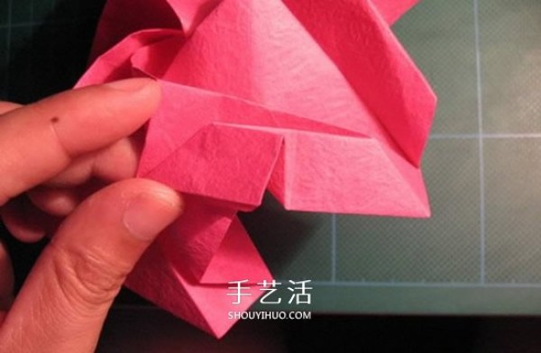 GG Rose Folding Illustration Beautiful and Detailed Rose Origami