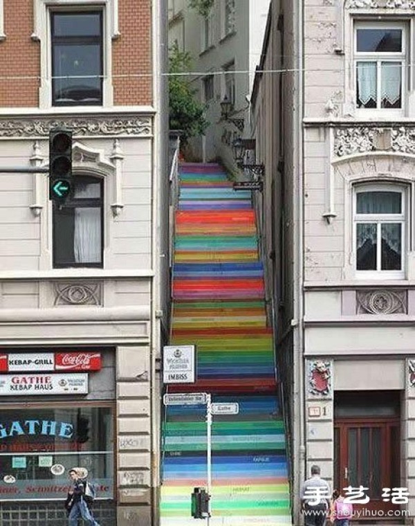 Does the super beautiful rainbow stairs lead to the world of fairy tales? 