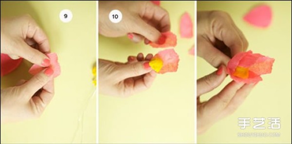 How to fold a crepe paper flower and a tutorial on how to make a beautiful headband