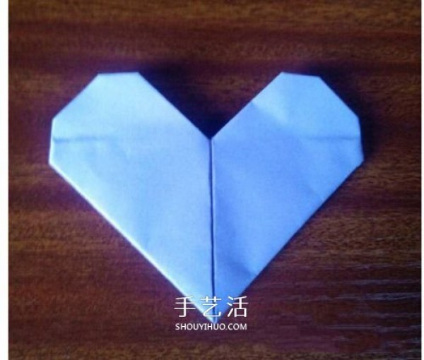 The simplest heart-shaped origami tutorial, kindergarten origami love illustrations