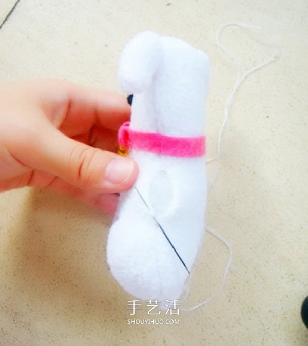 Non-woven fabric puppy doll making simple cloth art dog DIY illustration