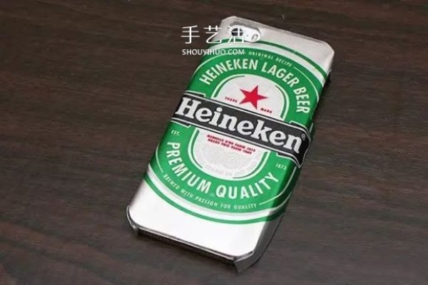 How to make a mobile phone case from a can, a homemade masculine mobile phone case