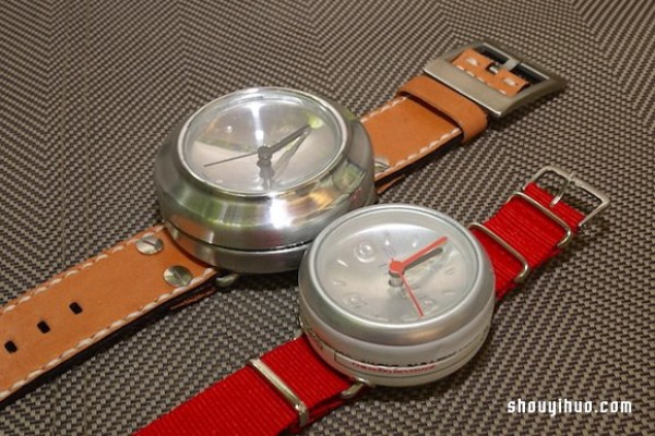 DIY watches made from recycled cans are also available for sale! 