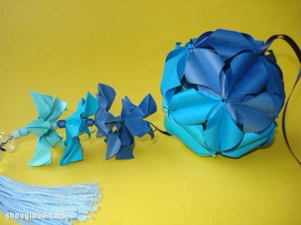 Appreciation of the beautiful handmade origami flower balls (1)