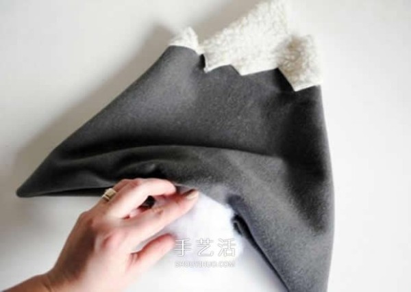 DIY non-woven snow mountain pillow, handmade fabric snow mountain pillow