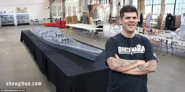 Three years to build the "largest Lego battleship", the record was broken just after completion