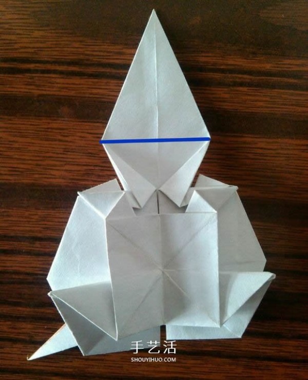 The origami method of complex small animal origami 3D squirrel with CP diagram