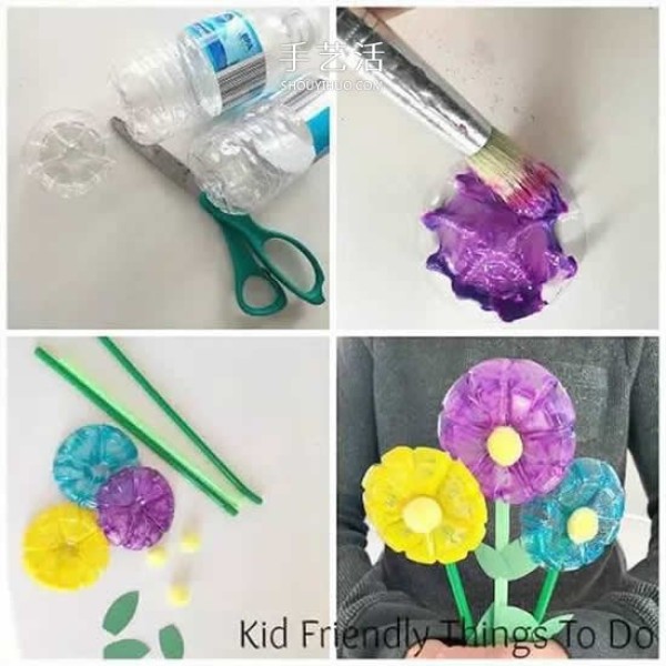 Tutorial on making flowers from mineral water bottles and making plastic flowers from the bottom of plastic bottles