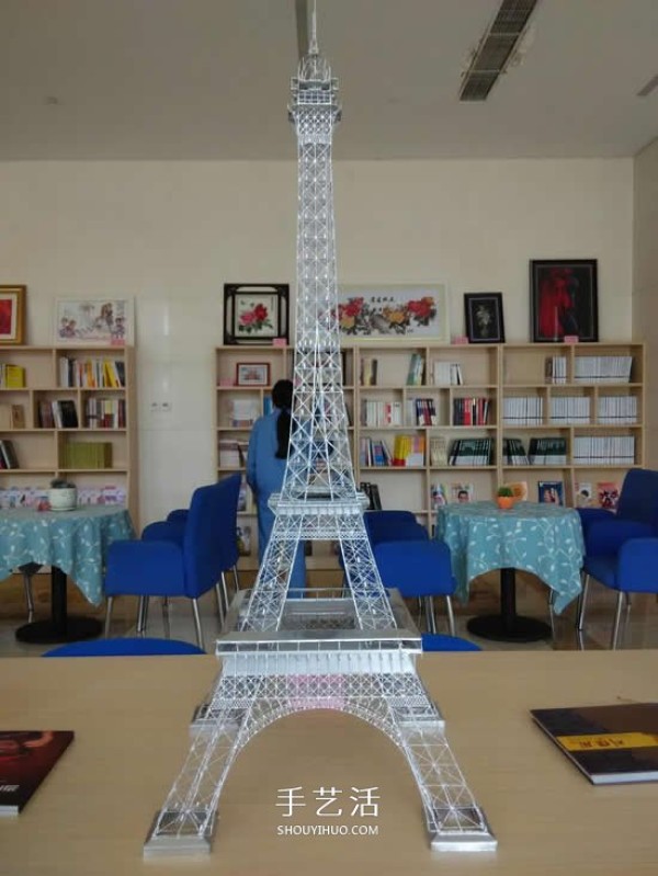 DIY pins to make a metal version of the Eiffel Tower model