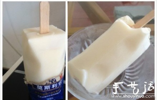 Super simple method to make homemade milk popsicles