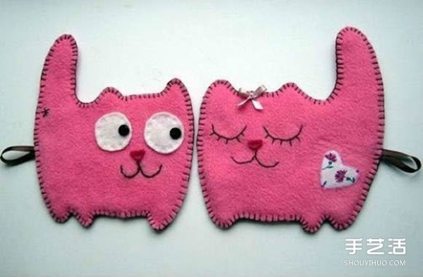 Non-woven cat pendant to make simple fabric cat hanging DIY drawings