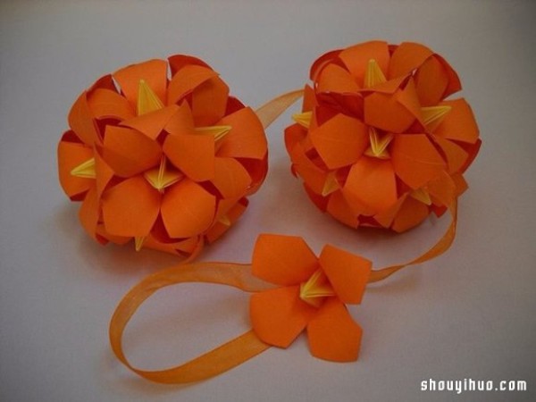 Appreciation of the beautiful handmade origami flower balls (6)