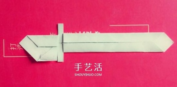 Illustrations of childrens origami swords and how to fold ancient Chinese swords and weapons