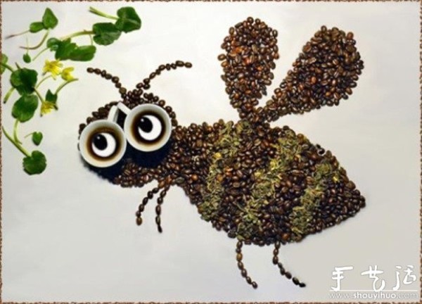 Interesting animals from creative DIY of coffee beans