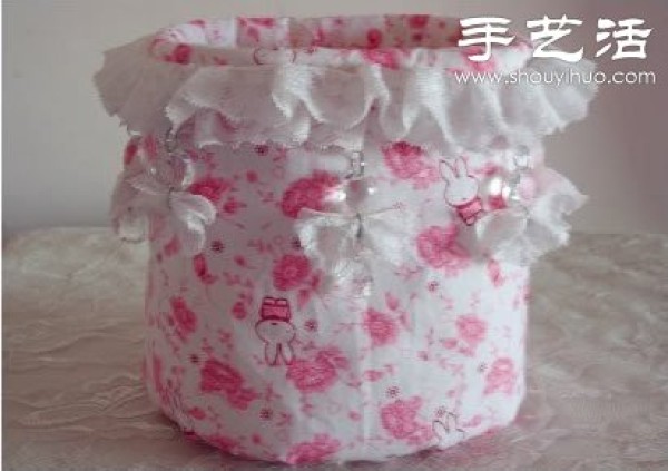 Oil barrels + cotton + cotton cloth waste are used to make a handmade storage basket