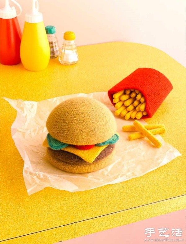 Super realistic food from knitted DIY