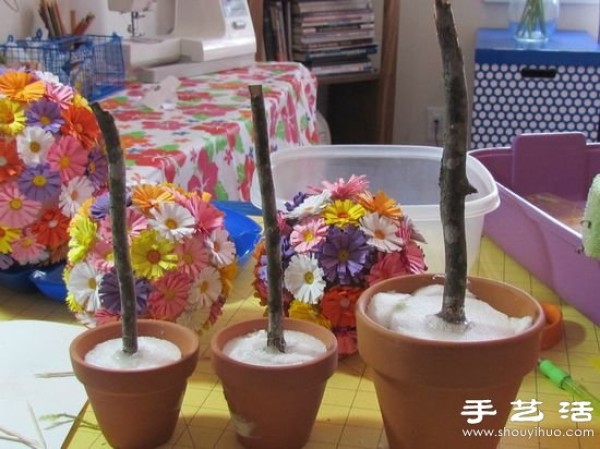 DIY handmade beautiful paper flower bonsai