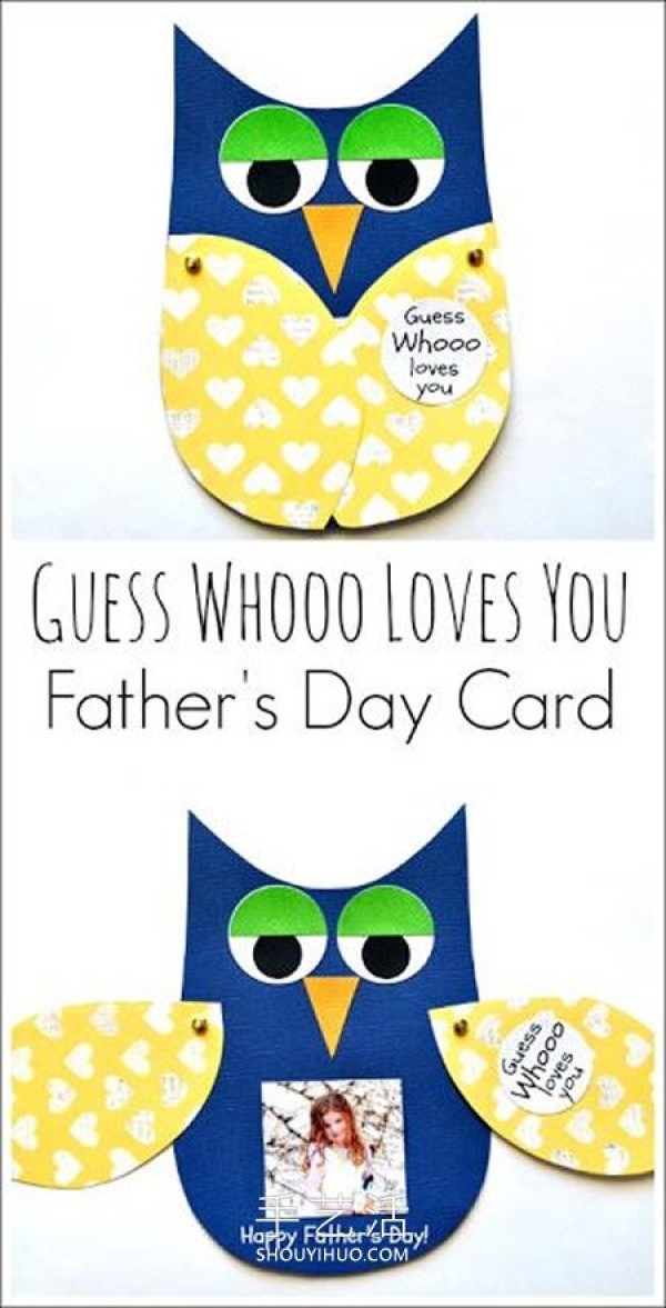 Tutorial for children to make handmade Fathers Day owl cards