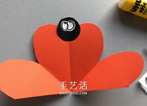 Blessings and luck! How to make Valentines Day love card with seven-star ladybug