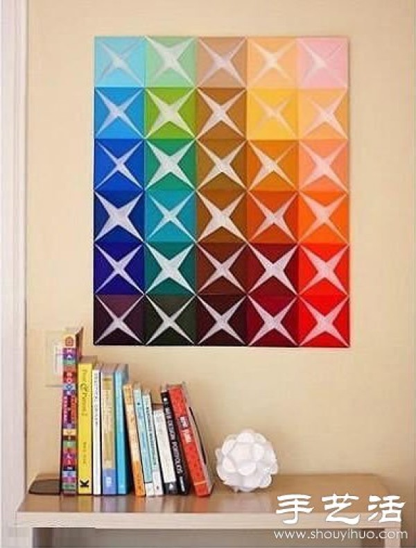 Beautiful handmade wall decoration origami production