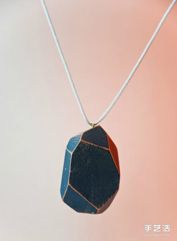 Cut polyhedrons out of wood blocks and DIY fashion necklace pendants