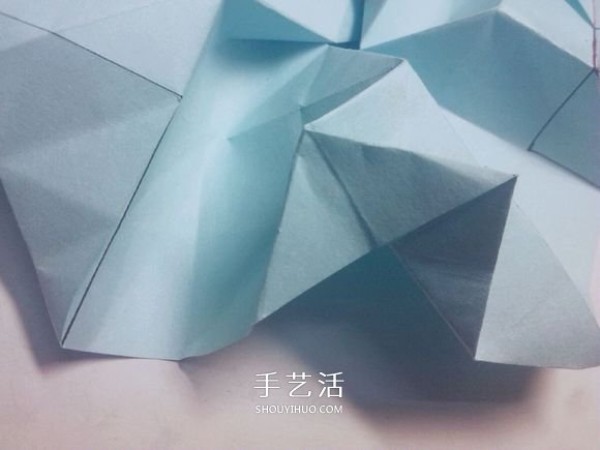 Teach you folding step by step! Detailed illustration of Kawasaki rose origami process