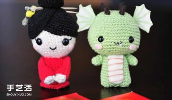 Knitting to make cute little dragons with crochet DIY