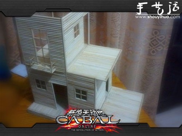 Yunnan girl hand-made online game scene architectural model