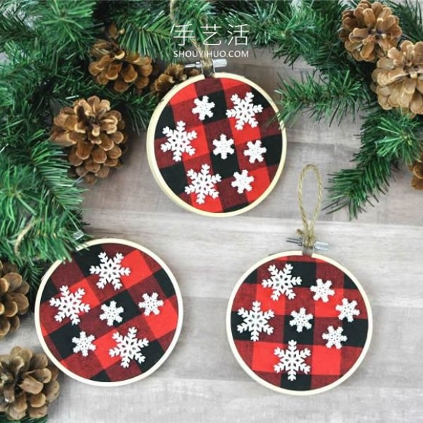 Tutorial on how to make handmade Christmas ball decorations in the embroidery shed